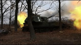 Ukraine fired a self propelled howitzer at Russian positions near Bakhmut around 12 shells daily