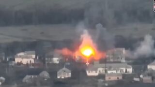 Ukrainian artillery and 'Belarusian volunteers' blow up Russian ammo depot