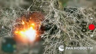 A Ukrainians drone forced a group of Russians to abandon their positions in Vodyane