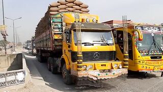 Overload Mercedes Pakistani Truck 22 Wheeler