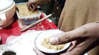 Sweet Making Live On Road Side at Orangi Town Karachi Bhaaga Peetha Bangladeshi Sweet