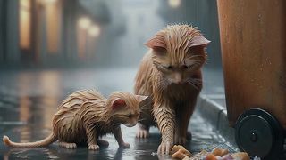 GINGER CAT HOMELESS AND CAR ACCIDENT catmemes cat funny short