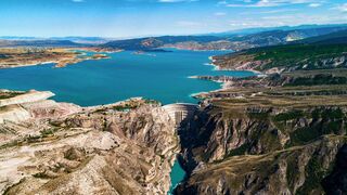 Chirkeyskoye reservoir and Sulak canyon. Dagestan
