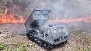 Precision Destruction - Handcrafted M270 MLRS mini Cannon !!!