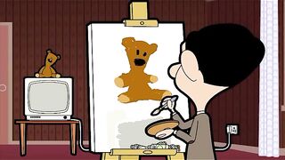 Mr. Bean dan hasil lukisan