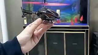 Hélicoptère RC À Distance Induction Avion Avec Charge LED Lumière