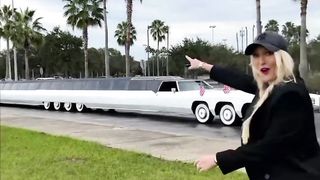 You Can Land a helicopter on the back Of the World 's longest limo !!
