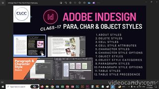 17 InDesign Paragraph Styles - Character Styles - Object Styles Live Class | TLCC