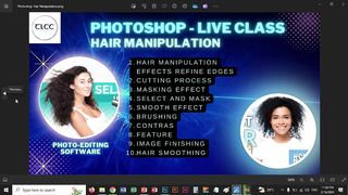 Photoshop Hair Manipulation Live Class | TLCC