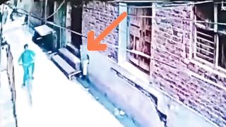brave kid help to catch a thief