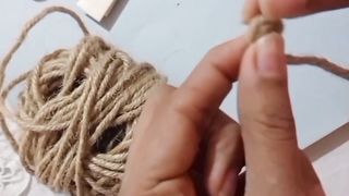 Diy jute flower