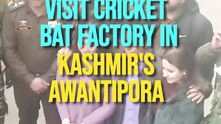 Sachin & Sara Tendulkar Visit Cricket Bat Factory In Kashmir's Awantipora _ Watch.