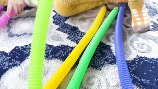 nutty toys Pop Tubes Large 4pk Sensory Toddler Toys