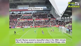 Darwin Nunez's beautiful goal vs Brentford. Brentford vs Liverpool 1-4