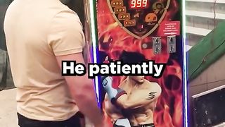 This Man Destroy The Punch bag Machine????