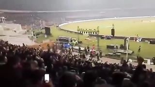 The Pakistan Super League started with these slogans of the people in the stadium.