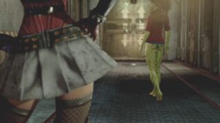 Batman ARKHAM asylum Harley quinn and poison ivy