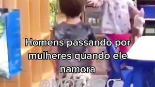 Homem passado por mulheres