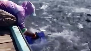 Go fishing at sea