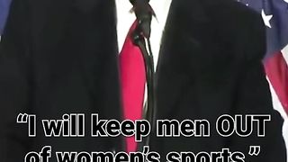 “I will keep men OUT of women’s sports.” — President Trump in Waterford Township