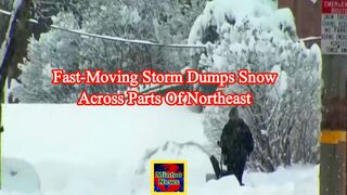 Fast-moving storm dumps snow across parts of Northeast