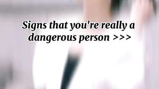 Signs that u're a dangerous person ???? #BeautyxBts #fypシ #viral #trending #ytshorts #foryou #aesthetic