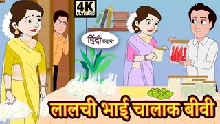 लालची भाई चालाक बीवी - Hindi Story _ Moral Stories _ Kahaniya _ Hindi Stories _ New Story _ Stories(720P_HD).