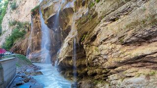 The North Caucasus. Chegem waterfalls are one of the attractions of Kabardino-Balkaria