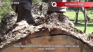 Man turns massive log into an amazing CANOE