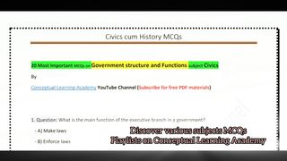 History cum Civics MCQs
