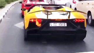 Burning Luxury Car