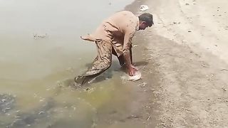 Successfully fish catching