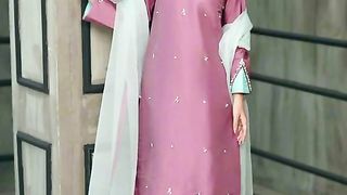 Tea pink colour dress design for girl