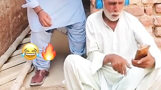 What a lovely and laughter doing sing by dad's ji