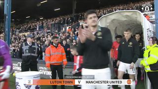 Summary of the match between Luton Town and Manchester United (1-2)  Round 25 - English Premier League
