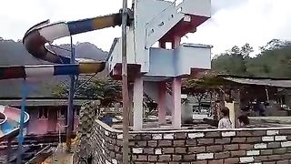 Pemandian air panas Berastagi Medan, Sumatera Utara, Indonesia