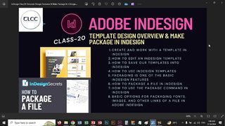 20 InDesign Template Design Overview & Make Package Live Class | TLCC