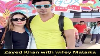 Zayed Khan with wifey Malaika Parekh! in Goa for Rakul aur Jackky Wedding #zayedkhan #shorts #short #trending #viral #bollywood #shortvideo