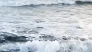 the waves are receding