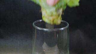 Slow motion. Cabbage.