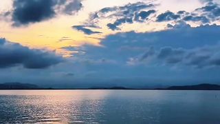 beautiful twilight in the afternoon
