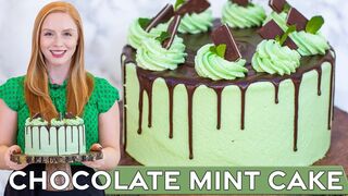 Decadent Mint Chocolate Cake with Chocolate Ganache & Mint Buttercream
