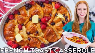 Easy, Croissant French Toast Casserole Recipe with Overnight Instructions!