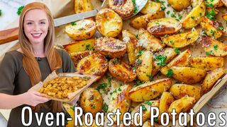 EASY Oven-Roasted Potatoes Recipe with Thyme, Parsley & Parmesan Beef, Lamb, Chicken, Seafood!