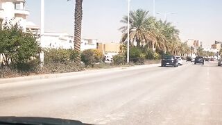 Beautiful roadside view riyadh city