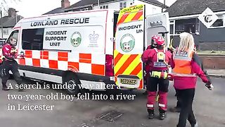 Divers and helicopters deployed in search for two-year-old boy who fell into Leicester river