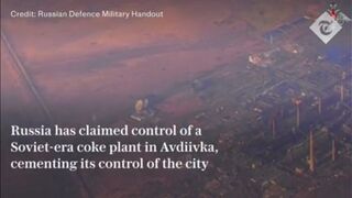 Russian troops fly flag over Avdiivka coke plant