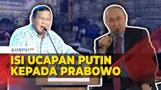 Isi Ucapan Vladimir Putin Kepada Prabowo (Contents of Vladimir Putin's Speech to Prabowo)