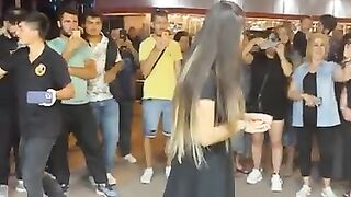 Turkish cute girl dance