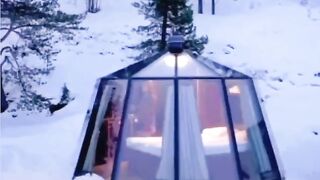 Beautiful house in snow